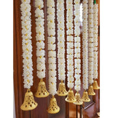 5 Pcs Lot String Exquisite Artificial Mogra Bell Fluffy Creeper Garland-Elevating the Aesthetics, Wedding And Anniversary Gift, Return Gift